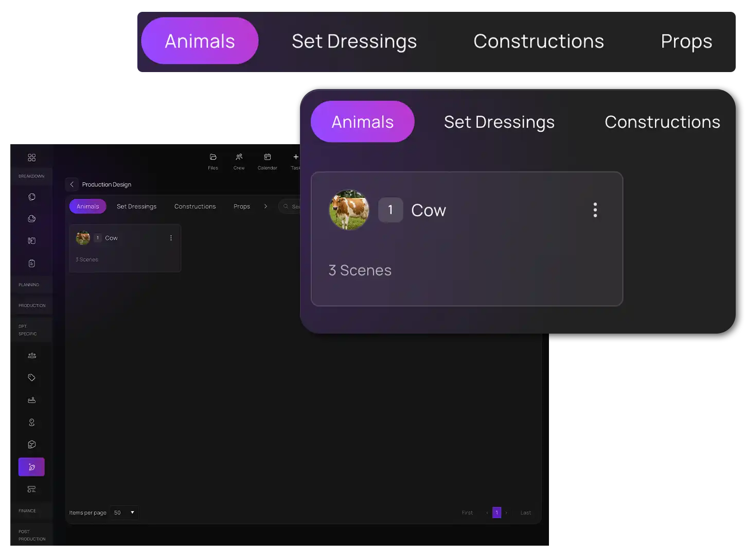Production design system overview